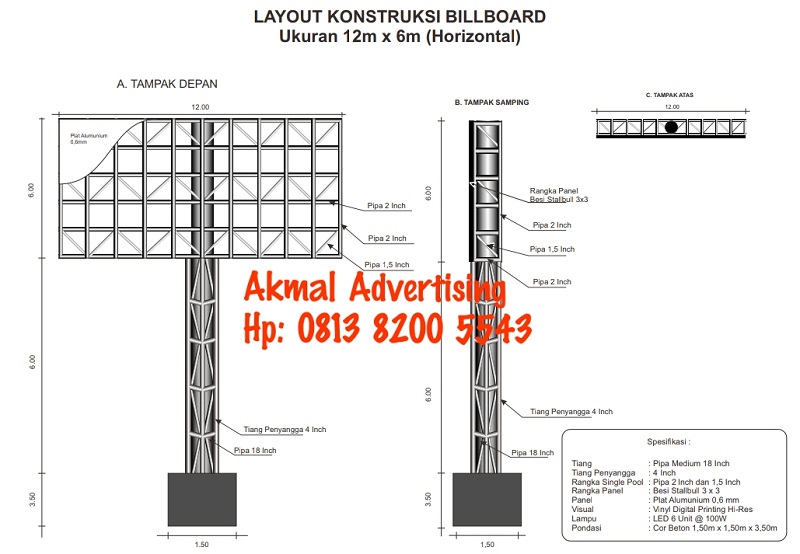 jasa pembuatan pemasangan billboard di karawang