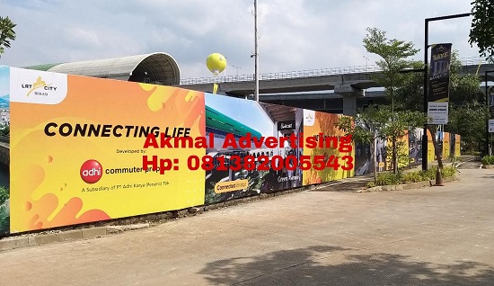 Jasa Pemasangan Hoarding pagar , Pagar Grafis di Bekasi